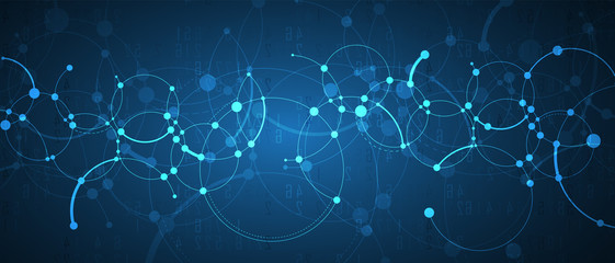 Technology data background, idea of global business solution