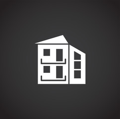 Estate related icon on background for graphic and web design. Creative illustration concept symbol for web or mobile app