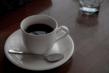 カフェのコーヒー / クローズアップ