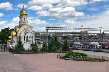 Chelyabinsk, the church of the Smolensk Icon of the Mother of God at the station