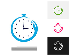 Clock Care logo design concept vector. Time management Care logo template. Concept icon isolated on white background. Vector symbol.