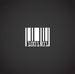 Barcode related icon on background for graphic and web design. Creative illustration concept symbol for web or mobile app