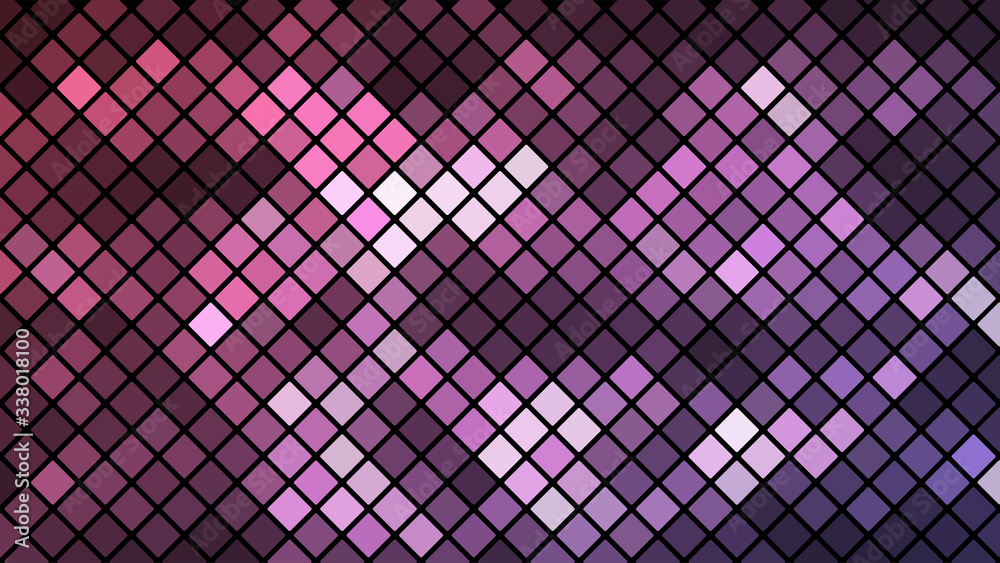 Poster Abstract background with modern colorful vector mosaic design. Colorful gradient mosaic backdrop. Modern geometric texture. Abstract digital technology design. Beautiful vector pattern.