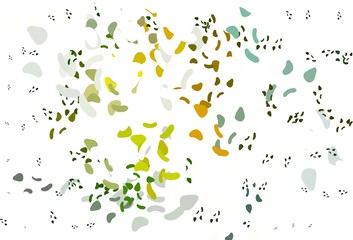 Light Green, Yellow vector texture with random forms.