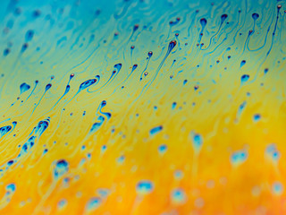 a colorful soap bubble, close up