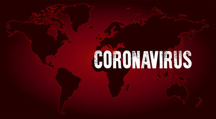 Coronavirus outbreak with the world map background