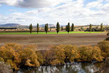 Rural landscape along the river Derwent