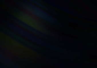 Obraz premium Dark Black vector background with liquid shapes. Shining illustration, which consist of blurred lines, circles. Brand new design for your ads, poster, banner.