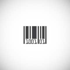 Barcode related icon on background for graphic and web design. Creative illustration concept symbol for web or mobile app