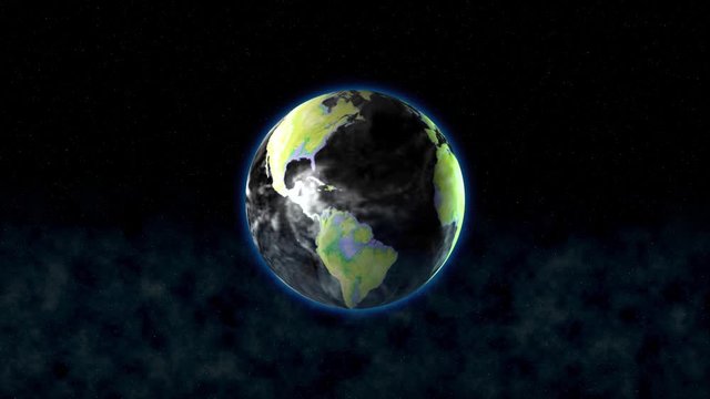 Yellow Continents through the clouds