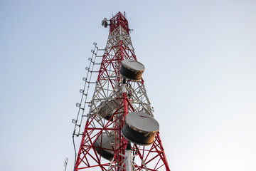 Cellular Base Station or Base Transceiver Station. Telecommunication tower. Wireless Communication...