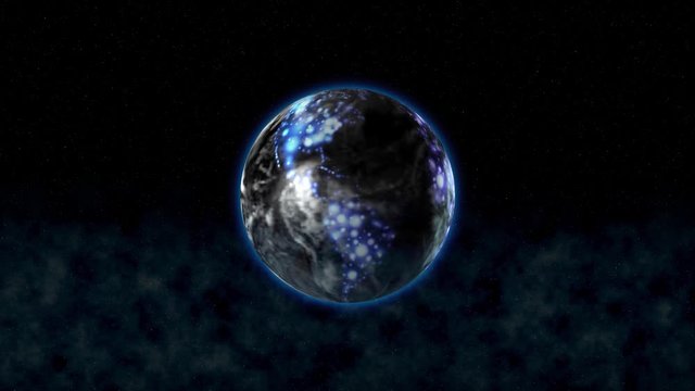 Continents Shine through the clouds