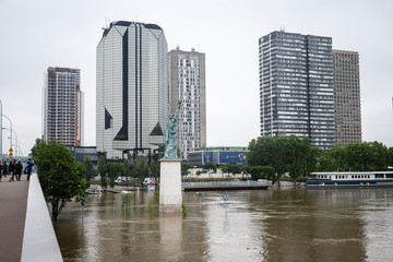 Fototapeta na wymiar Innondation de la Seine a Paris