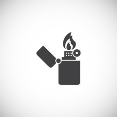 Fire related icon on background for graphic and web design. Creative illustration concept symbol for web or mobile app