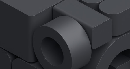 Abstract 3d render, modern background, graphic design