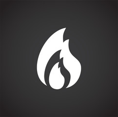 Fire related icon on background for graphic and web design. Creative illustration concept symbol for web or mobile app