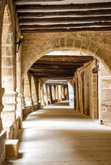 quiet street in small village