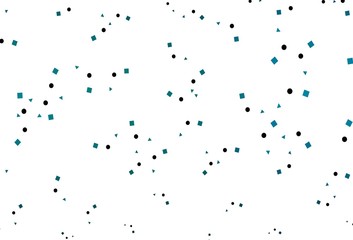 Obraz premium Light BLUE vector background with triangles, circles, cubes.