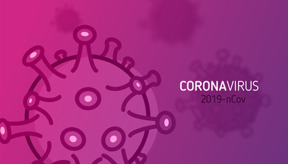 Corona virus -2019-nCoV banner. Vector illustration. For health and medicinal design in line style.