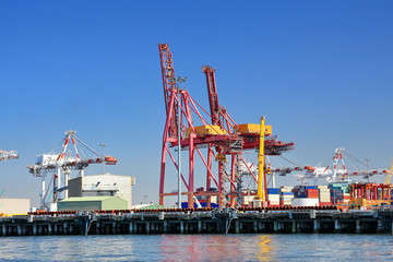 Obraz premium Industrial suburb of Melbourne city, Australia