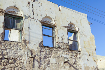 Berbera, Somaliland - November 10, 2019: Dilapidated Streets and Buildings during War in the Berbera City