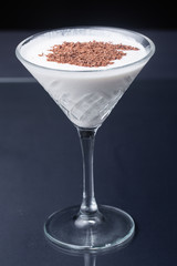 .grated chocolate creamy cocktail