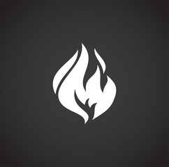 Fire related icon on background for graphic and web design. Creative illustration concept symbol for web or mobile app