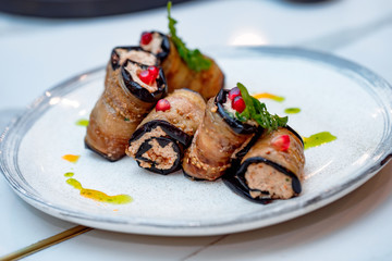 grilled meat with vegetables