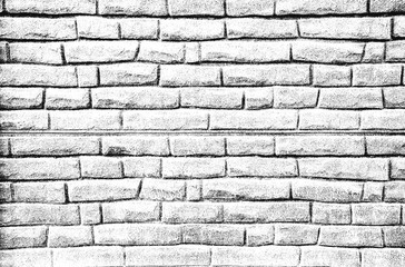 Distress old brick wall texture. Black and white grunge background.