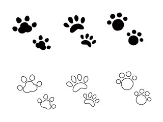 犬と猫の足跡マーク
