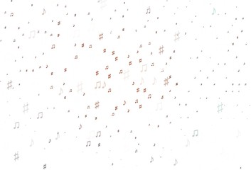 Light Orange vector backdrop with music notes.