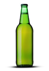 green bottle with beer