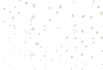 Light Green vector texture with musical notes.