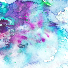 Fototapeta na wymiar Watercolor bright hand drawn background, Aquarelle image