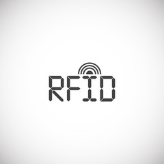 RFID related icon on background for graphic and web design. Creative illustration concept symbol for web or mobile app