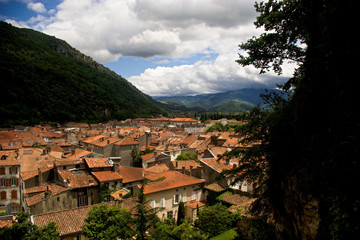 City of Foix from its castle