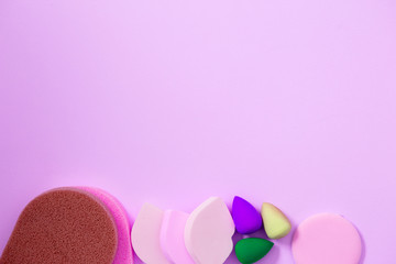 cosmetic sponges and foundation