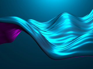 Colorful Liquid metallic wavy background