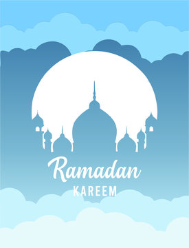 Ramadan Kareem Poster Vector Illustration Concept