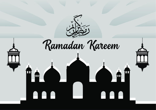 Ramadan Kareem Poster Vector Illustration Concept