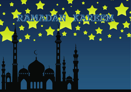 Ramadan Kareem Poster Vector Illustration Concept