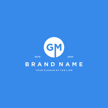 Letter GM Logo Design Vector