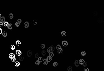 Dark Silver, Gray vector template with circles.