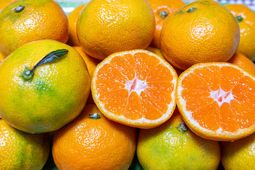 Organic tangerine produced in Jeju Island, Korea