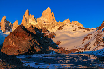 Blick auf den Mount Fitzroy in El Chalten Argentinien