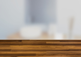 Background with empty wooden table. Flooring