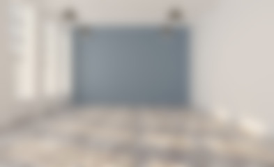 3D rendering, empty office space. open space. walls in blue tones.. Unfocused, Blur phototography