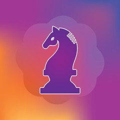 Chess Knight simple icon