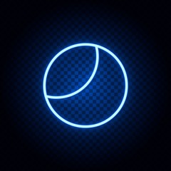 moon, shadow blue neon vector icon