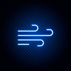 wind blue neon vector icon